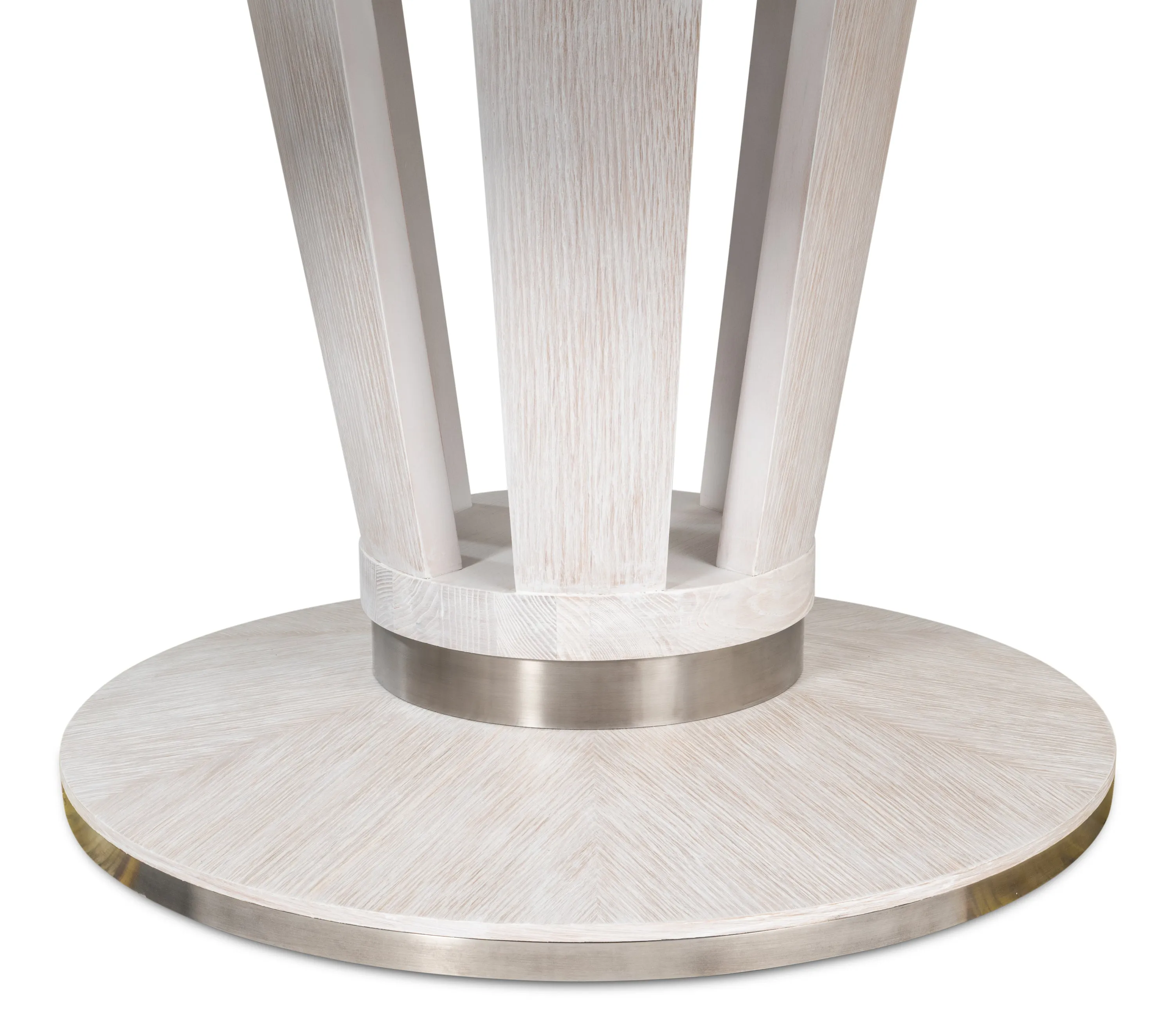 Sarreid - Soho Jupe Dining Table  Whitewash White - White - Contemporary