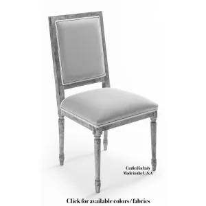 Sarreid - Square Back S/Chair Sim Stucco  Charcoal - Traditional