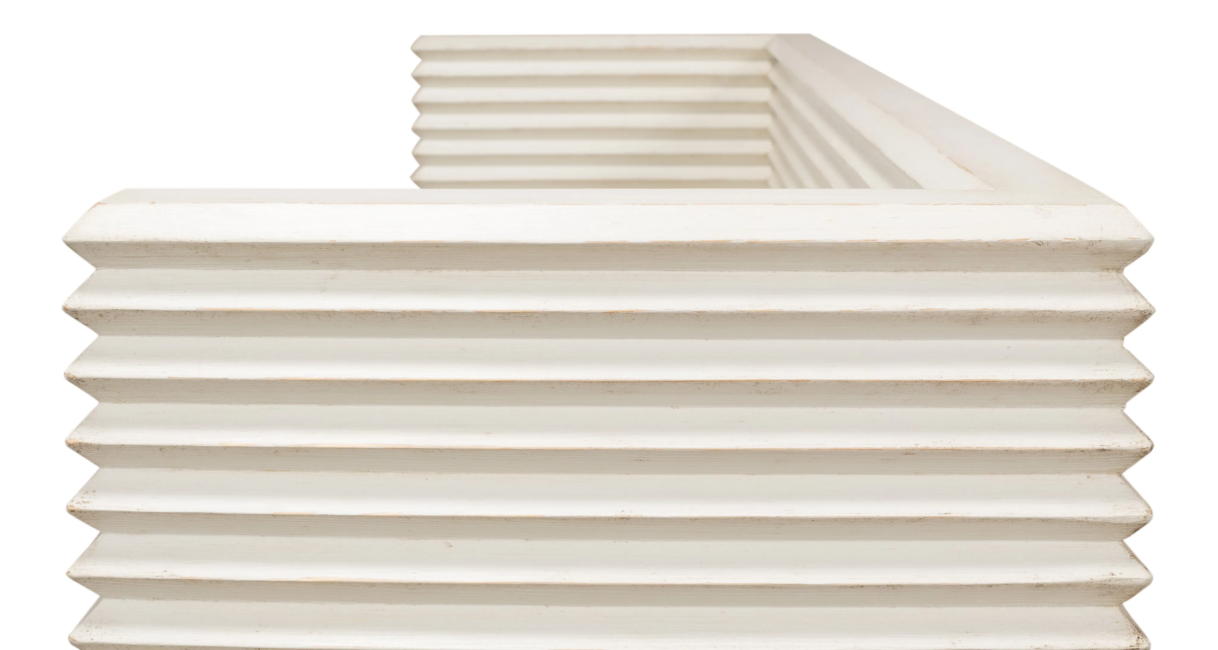 Sarreid - Stacked Bench  Antique White - White - Transitional