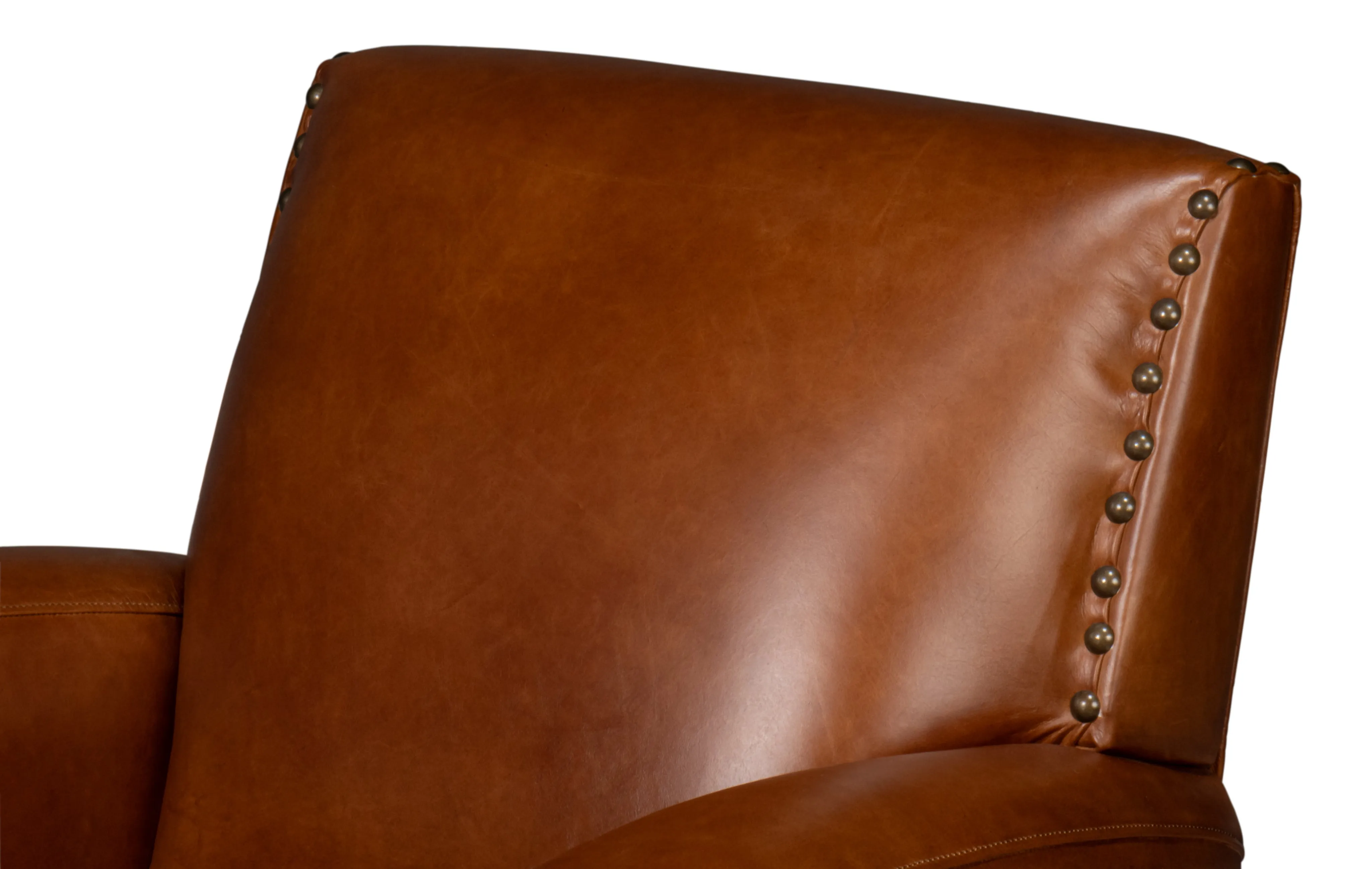 Sarreid - Taft Leather Swivel Chair  Havana Brown - Brown - Traditional