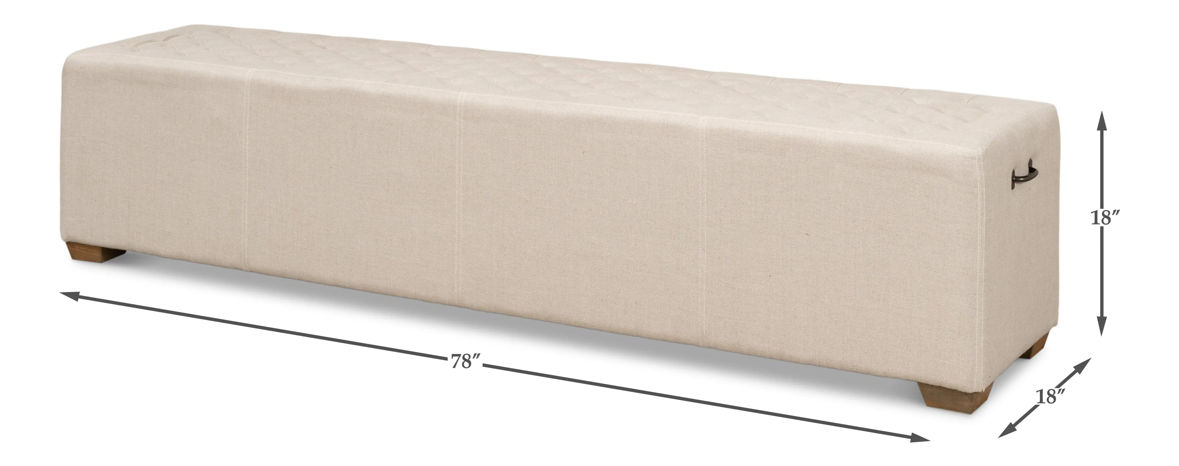 Sarreid - The 6 Foot Bench - Beige - Traditional