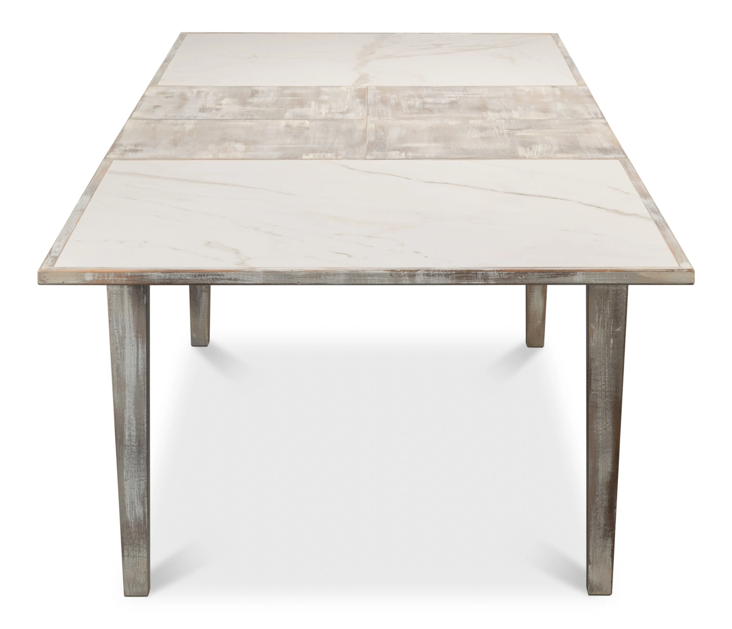 Sarreid - Vince Dining Table  Grey Oak - Grey - Eclectic