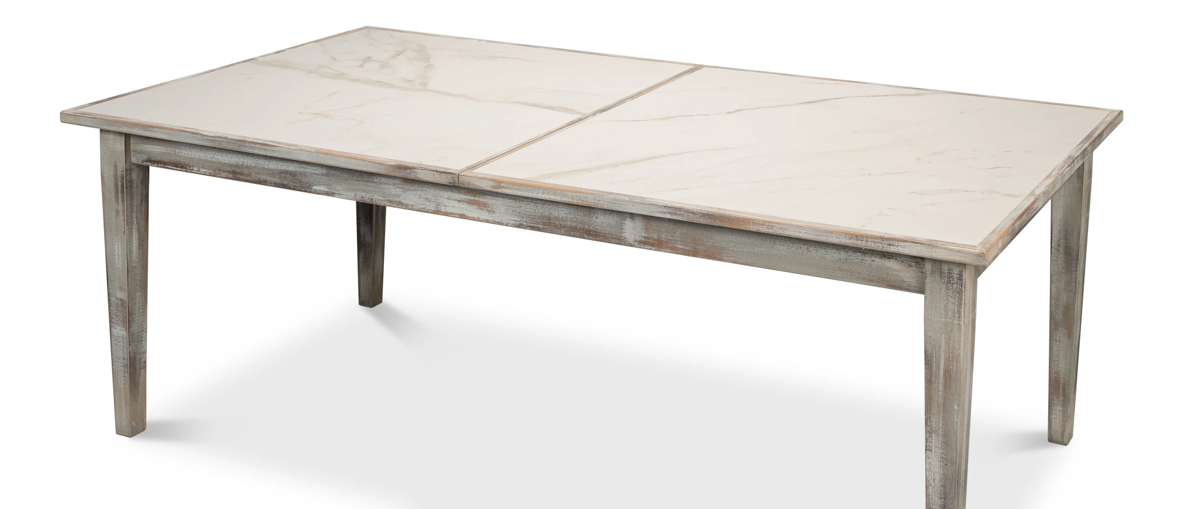 Sarreid - Vince Dining Table  Grey Oak - Grey - Eclectic