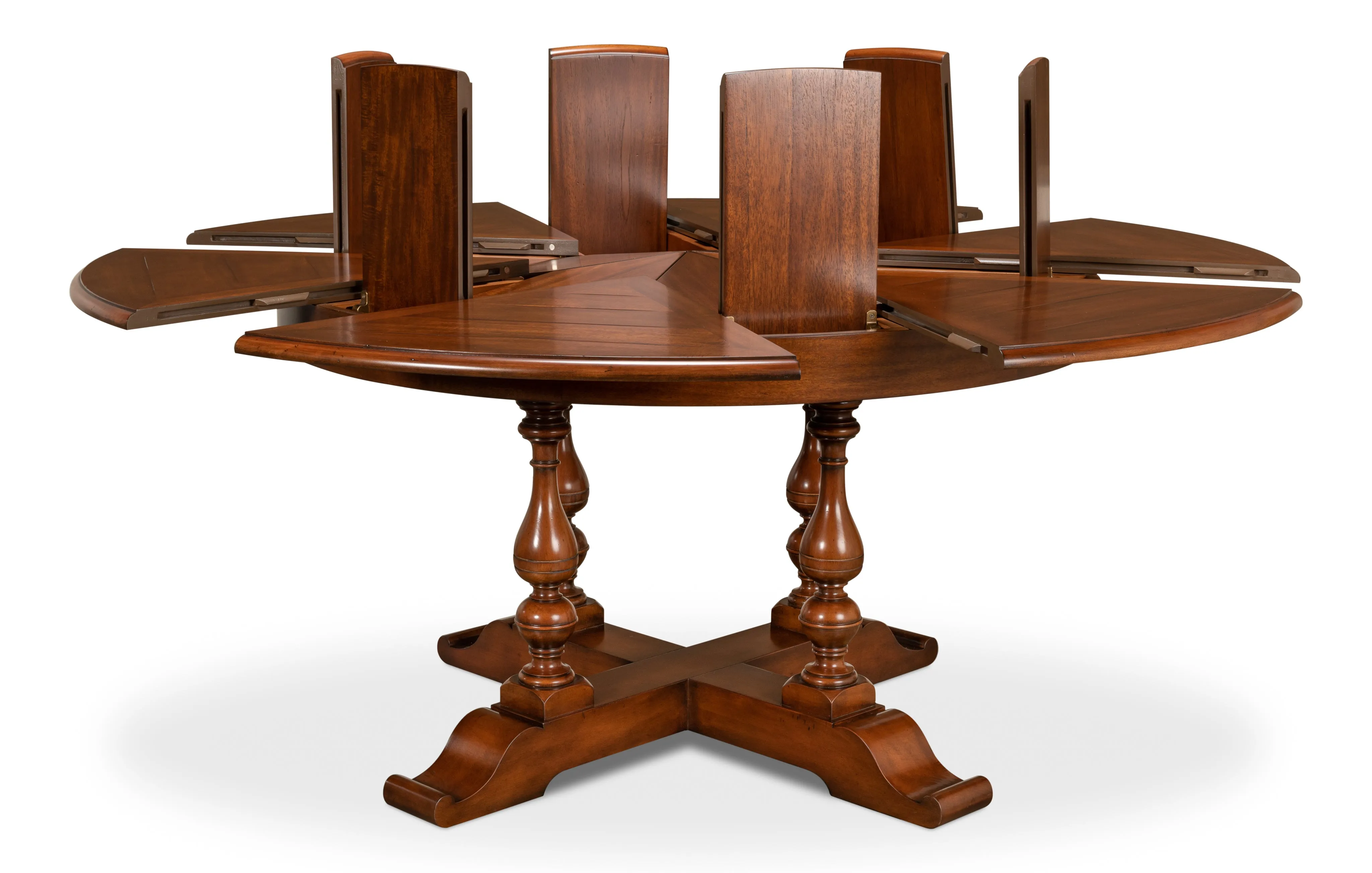 Sarreid - Walnut Jupe Dining Table  Medium - Brown - Traditional