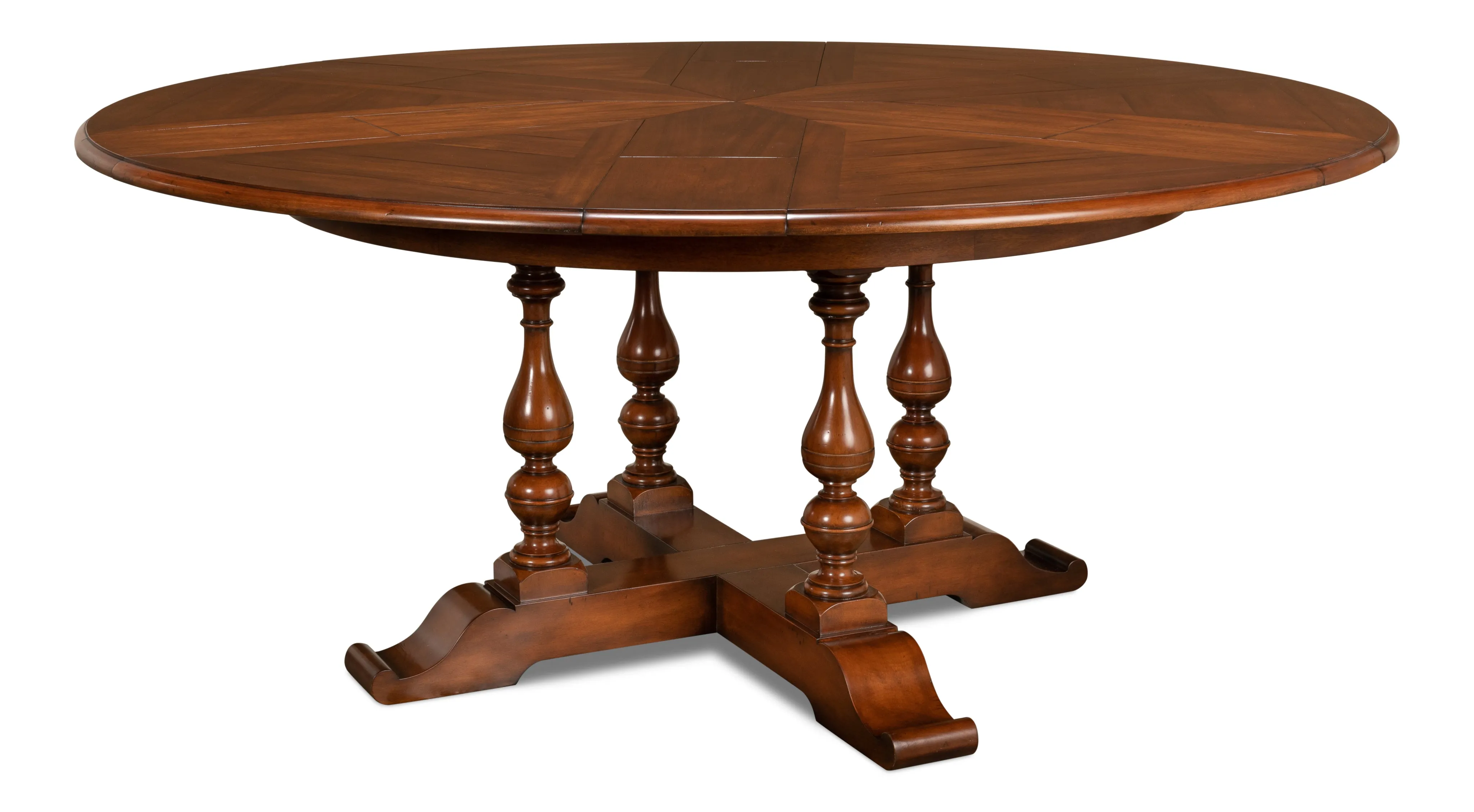 Sarreid - Walnut Jupe Dining Table  Medium - Brown - Traditional