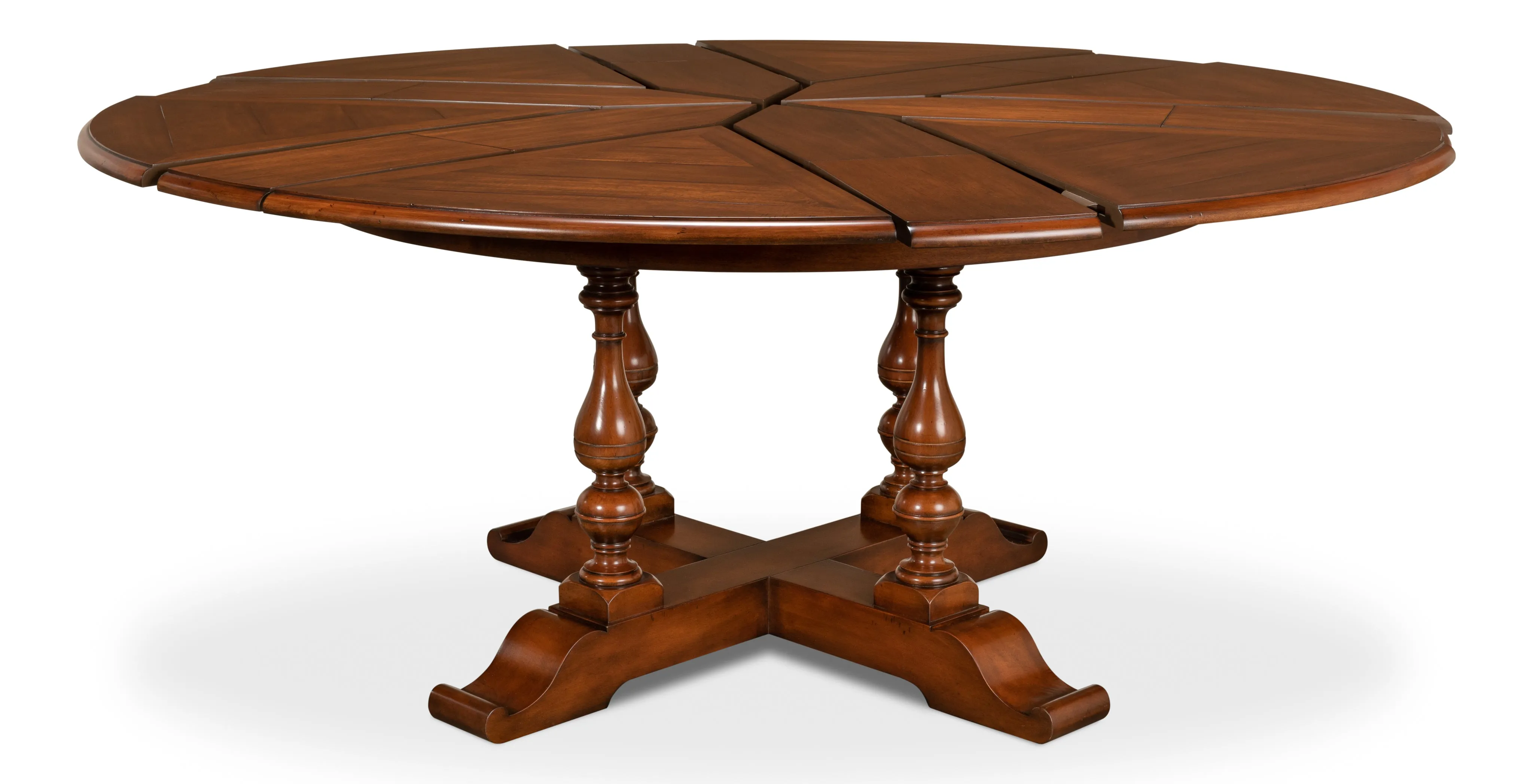 Sarreid - Walnut Jupe Dining Table  Medium - Brown - Traditional