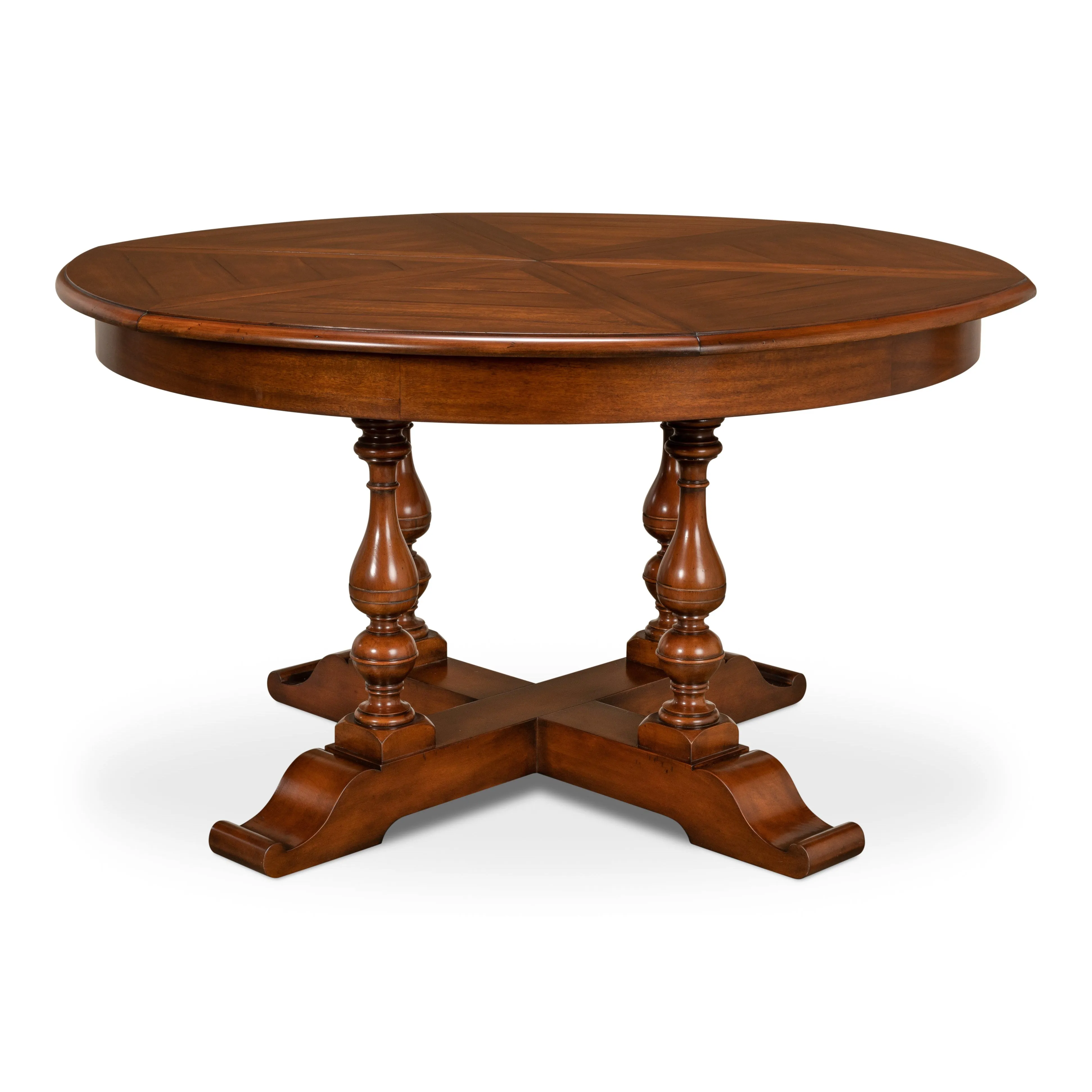 Sarreid - Walnut Jupe Dining Table  Medium - Brown - Traditional