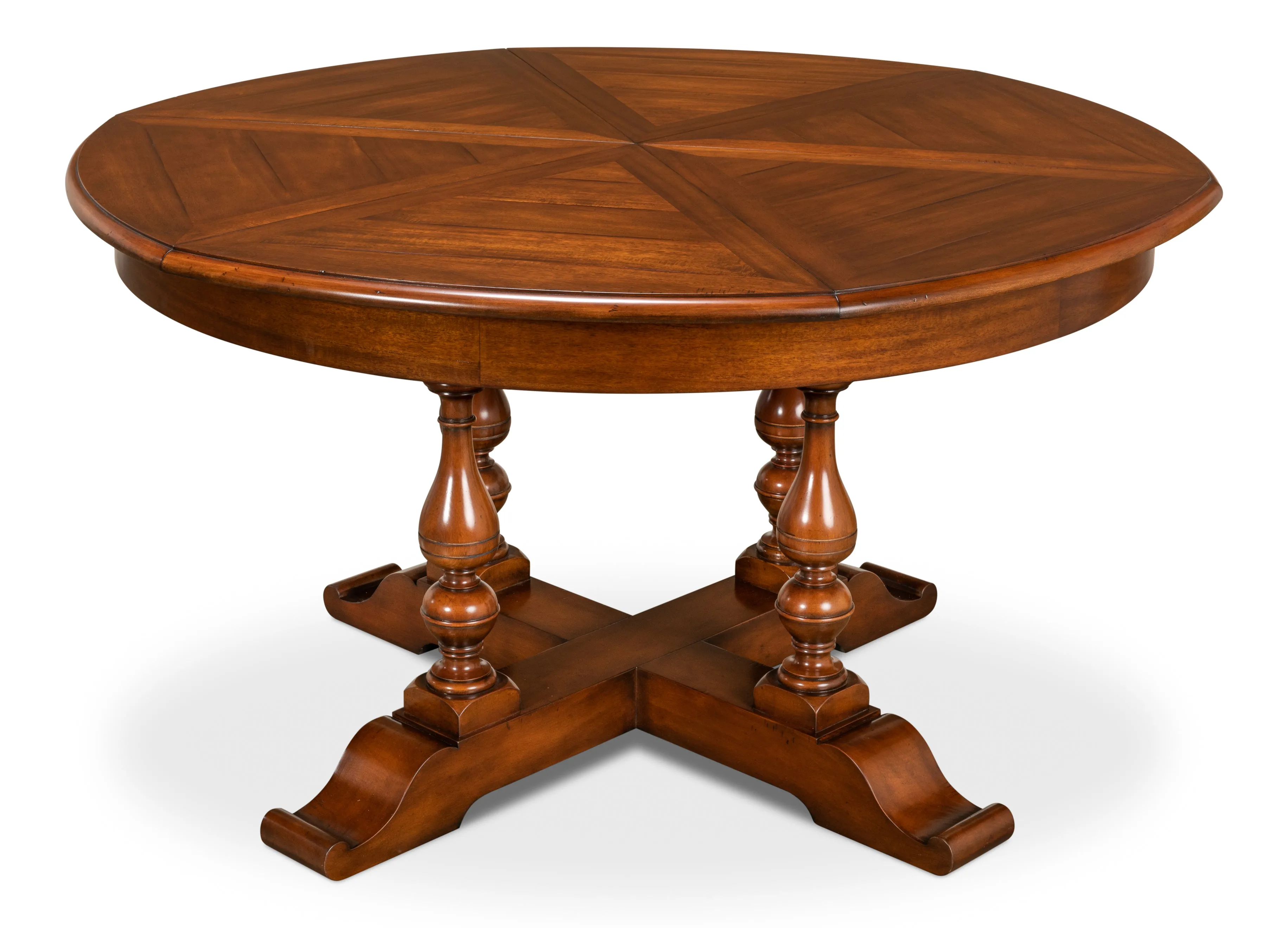 Sarreid - Walnut Jupe Dining Table  Medium - Brown - Traditional