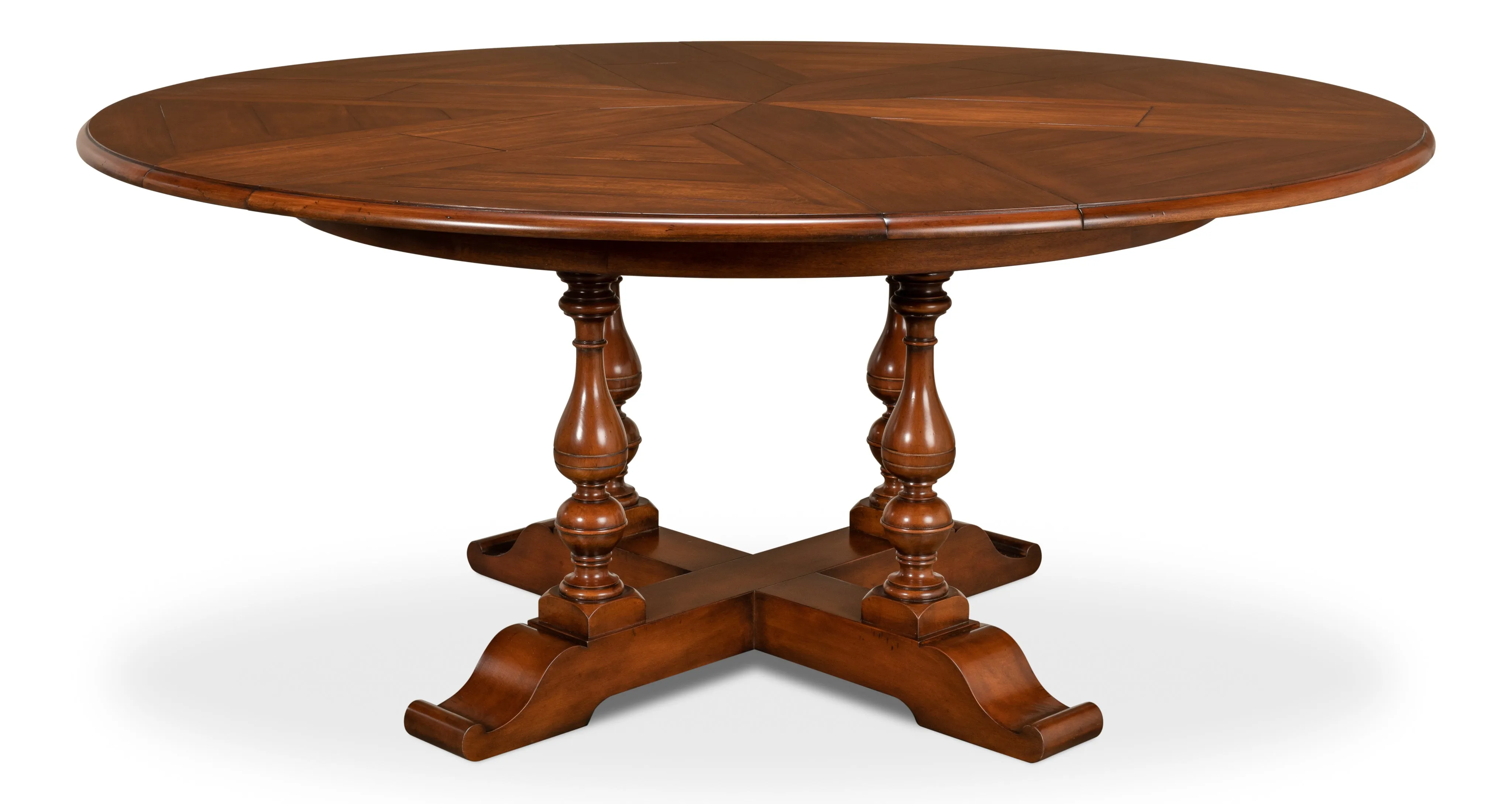 Sarreid - Walnut Jupe Dining Table  Medium - Brown - Traditional