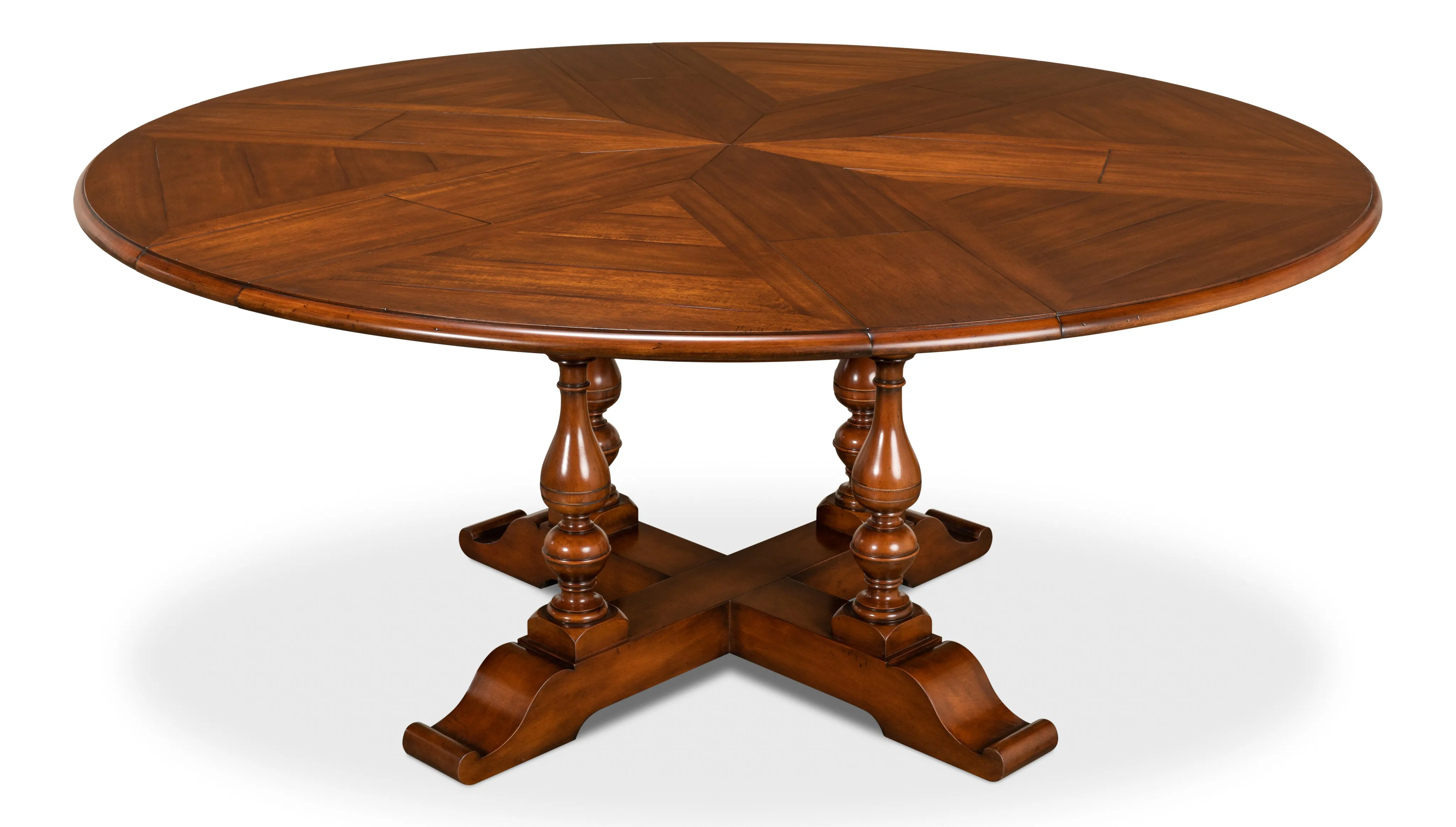 Sarreid - Walnut Jupe Dining Table  Medium - Brown - Traditional