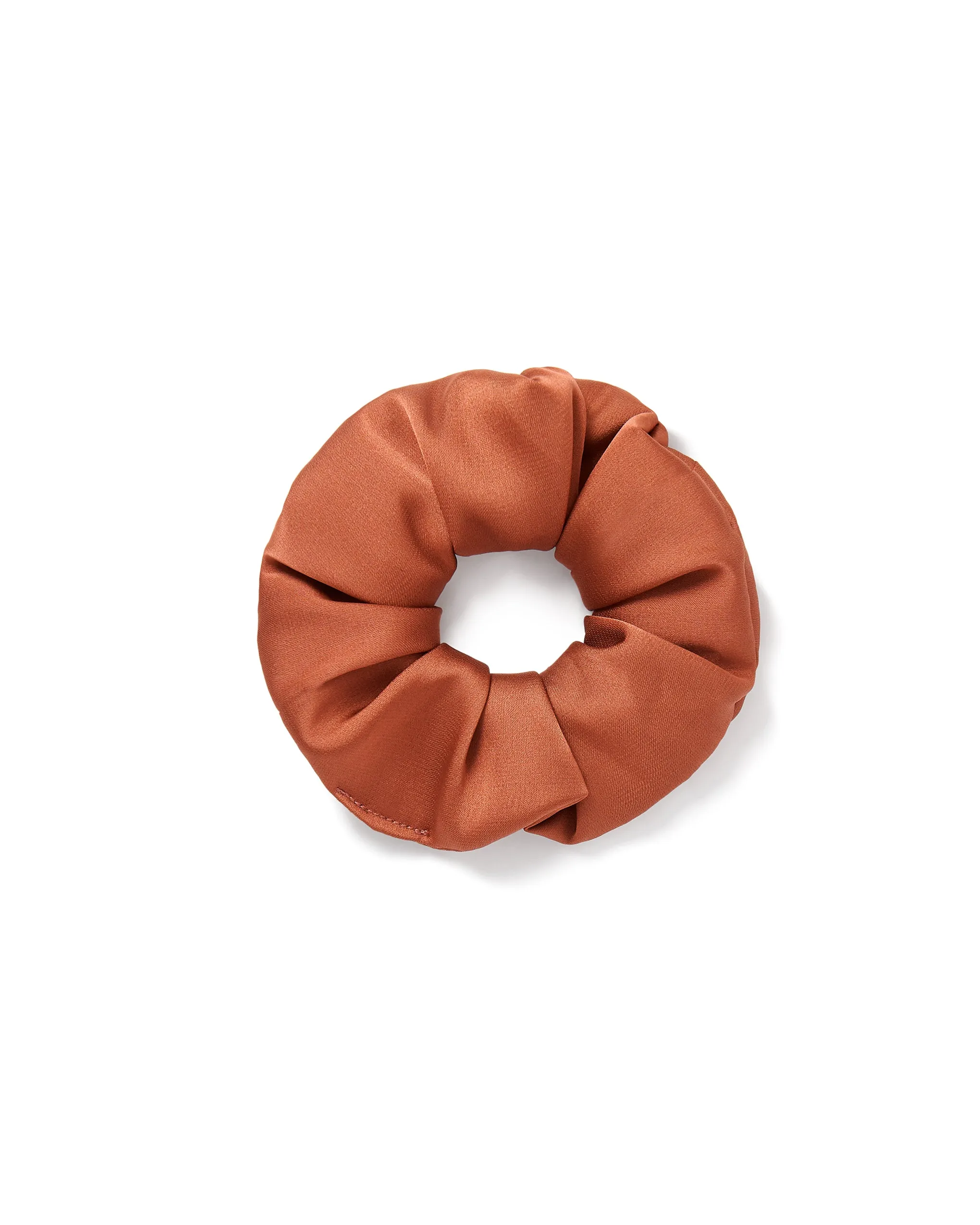 Saskia Luxury Satin Scrunchie Baked Clay