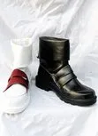 Satan Cosplay Boots Shoes Black and white