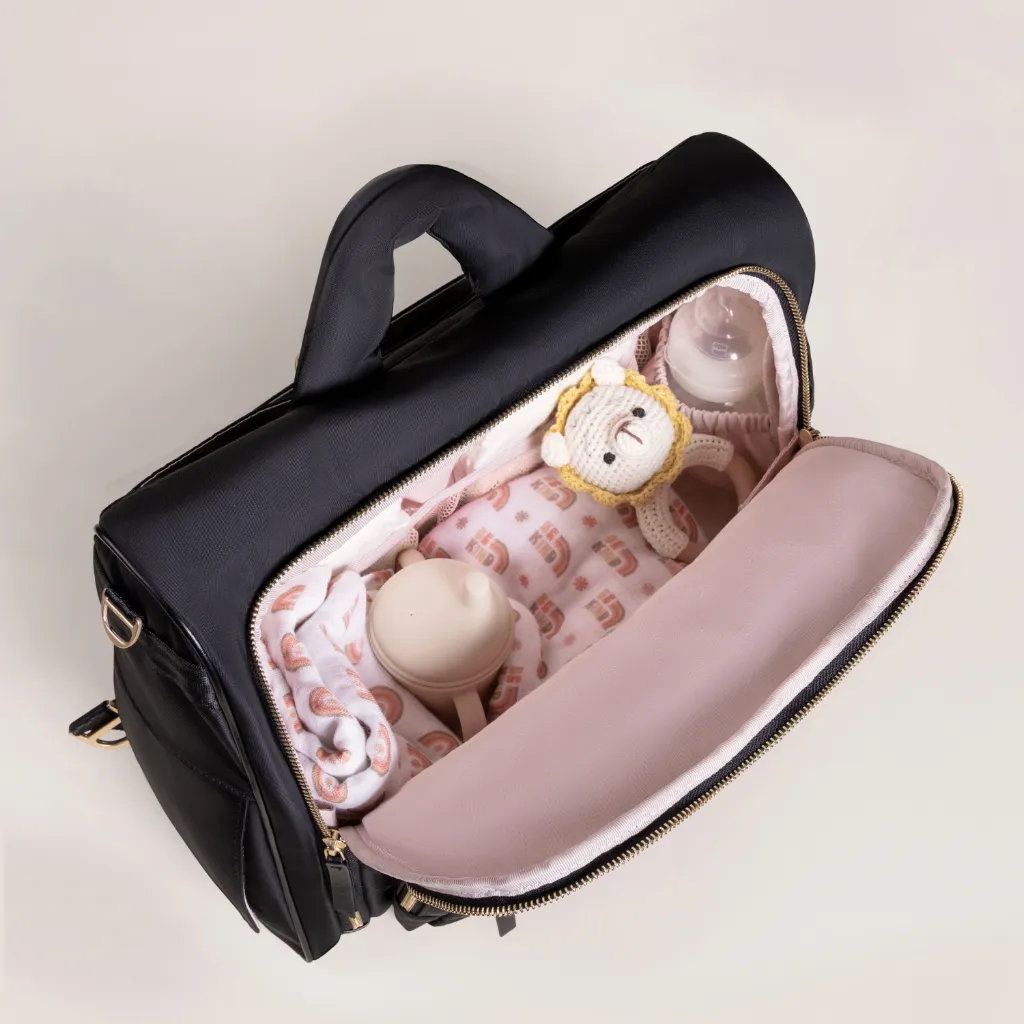 Satchel Diaper Bag - Black