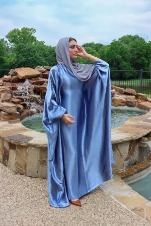 Satin Butterfly Kaftan - Sky