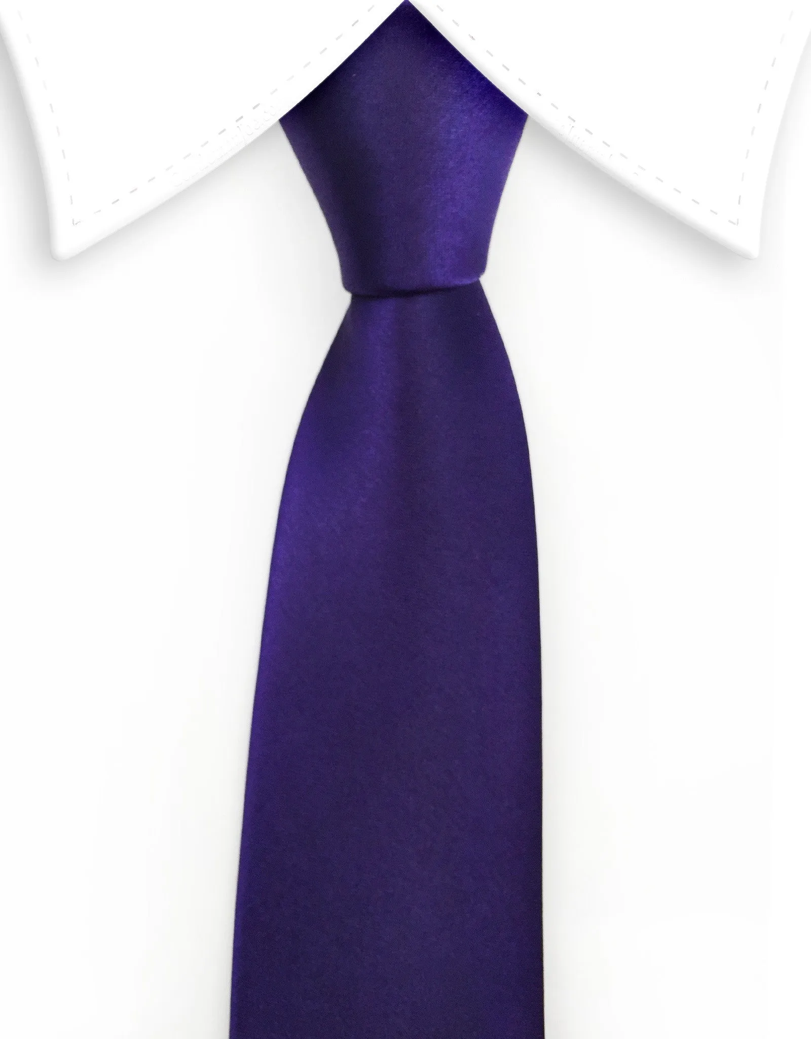 Satin Dark Purple Skinny Tie