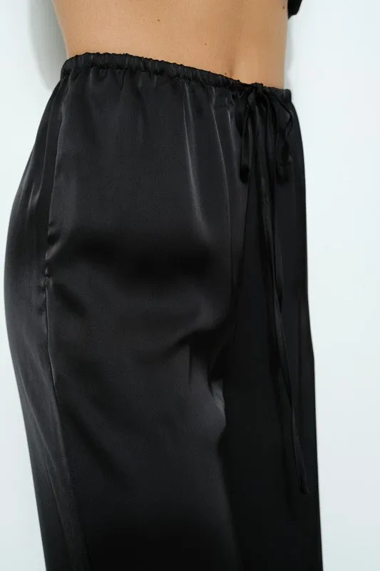 Satin Drawstring Pants