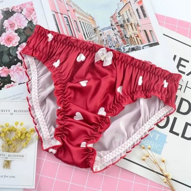 Satin Heart Panties