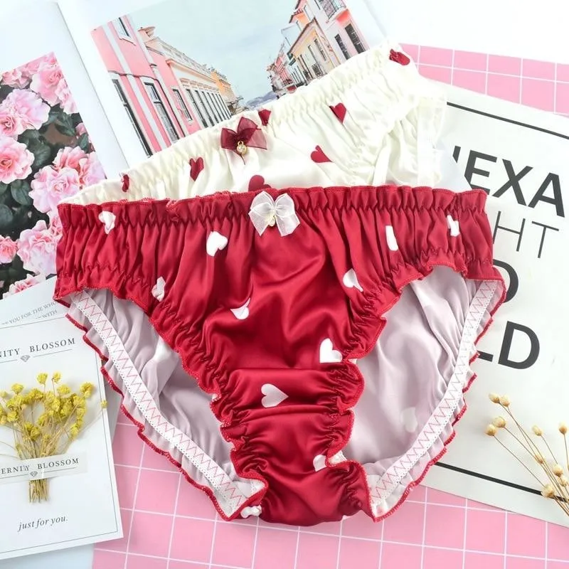 Satin Heart Panties