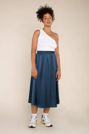 satin midi skirt