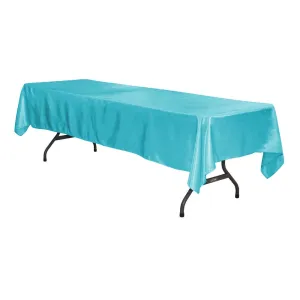 Satin Rectangular 60"x120" Tablecloth - Aqua Blue