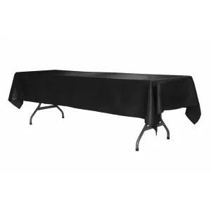 Satin Rectangular 60"x120" Tablecloth - Black