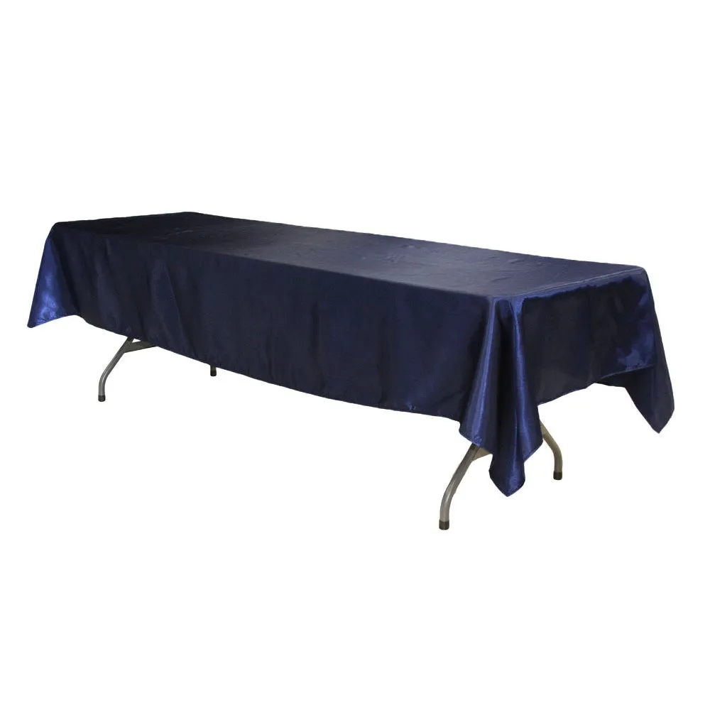 Satin Rectangular 60"x120" Tablecloth - Navy Blue