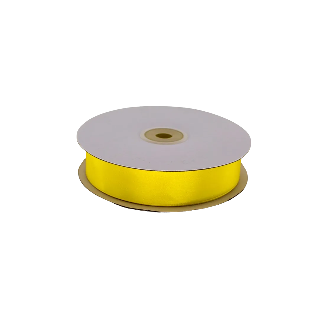 SATIN RIBBON YELLOW 25MMX50M