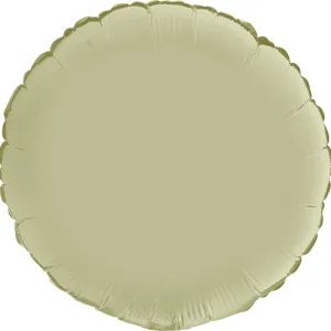 Satin Round Balloon - Olive