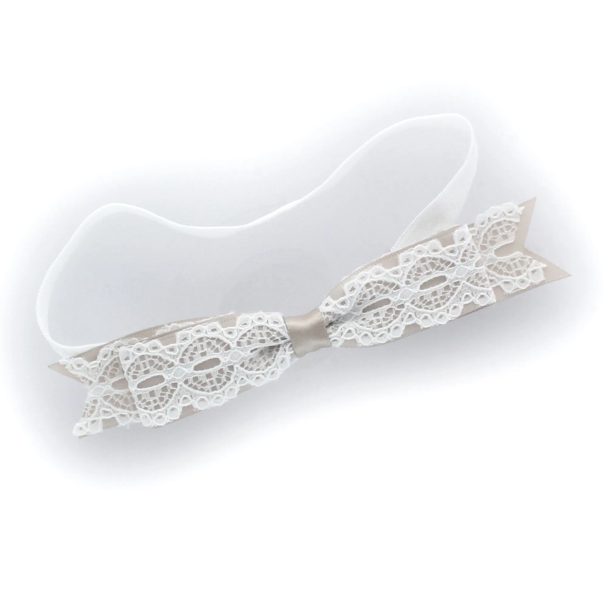 Satin/Lace Bow Newborn Baby Headband