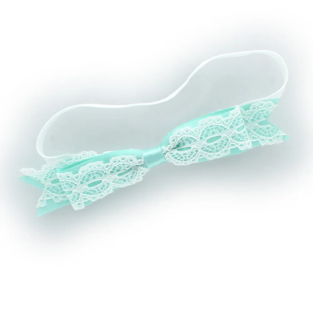 Satin/Lace Bow Newborn Baby Headband