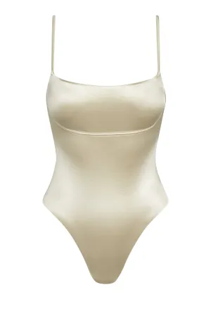 Sausalito One Piece - Champagne Shiny Jersey