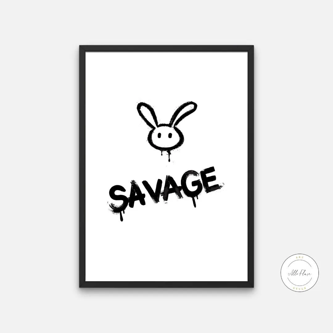 Savage Graffiti Wall Art INSTANT DOWNLOAD Art Print, Hip Hop Culture Poster, Urban Art Print, Hip Hop Lifestyle