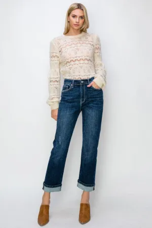 Savannah High Rise Straight Leg Jeans