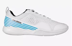 SAVE 15% - Salming Viper SL Men's Court Shoes, White / Gentle Blue