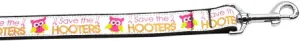 Save The Hooters Nylon Dog Leash 3-8 Inch Wide 4ft Long