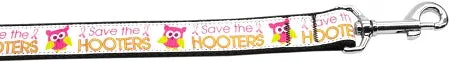 Save The Hooters Nylon Dog Leash 3-8 Inch Wide 4ft Long