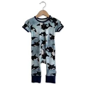 Save the Whales Kid's Short Long Romper