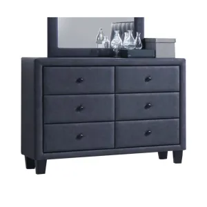 Saveria - Dresser - 2-Tone Gray PU