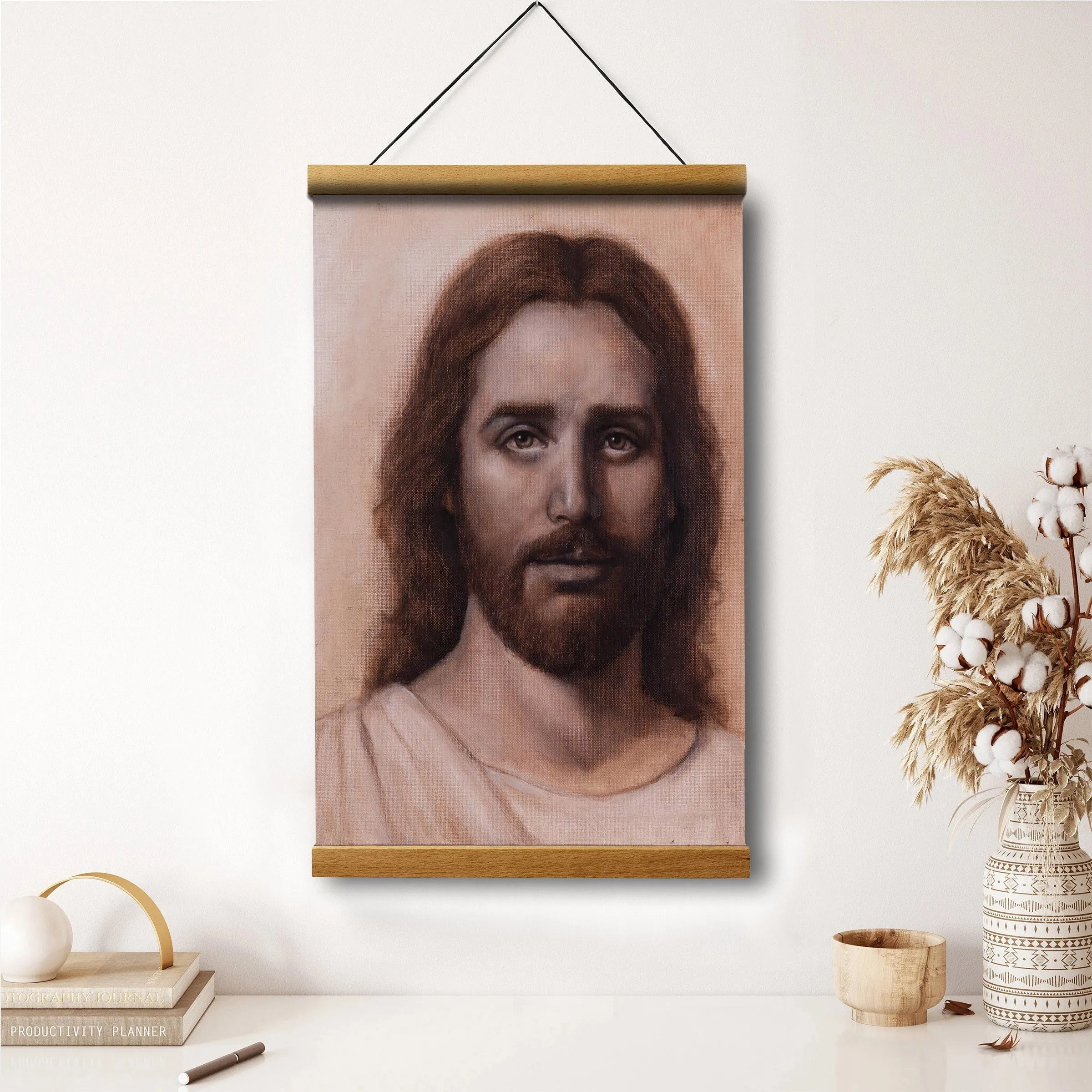 Savior And Friend Hanging Canvas Wall Art - Jesus Picture - Jesus Portrait Canvas - Religious Canvas