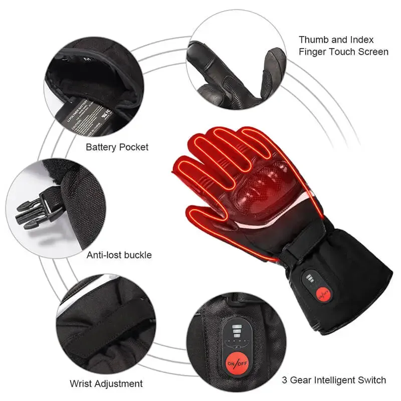 Savior Battery Heated Anti-fall Motorcycle Gloves