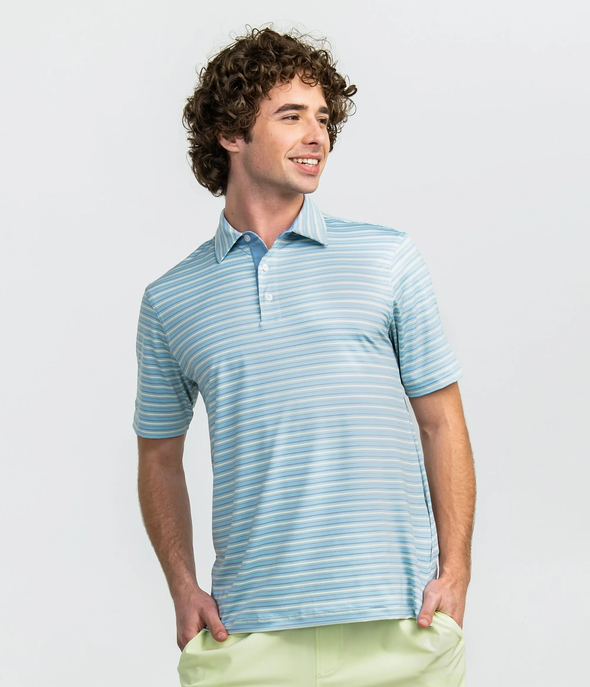 Sawgrass Stripe Polo - Stillwater