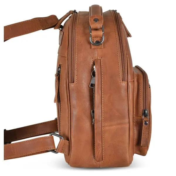 Sawyer Lockable Leather Backpack