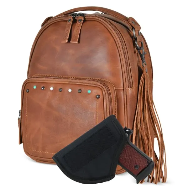 Sawyer Lockable Leather Backpack