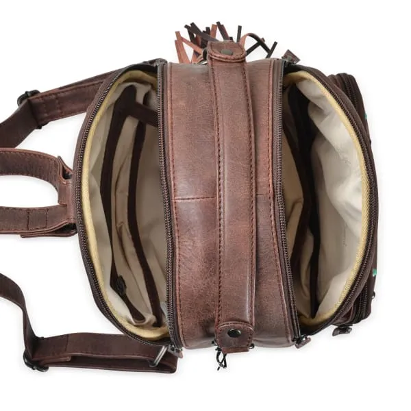 Sawyer Lockable Leather Backpack