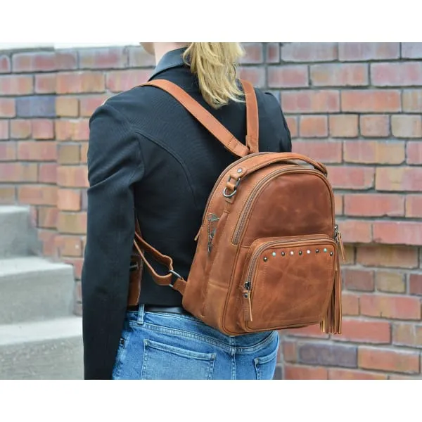 Sawyer Lockable Leather Backpack