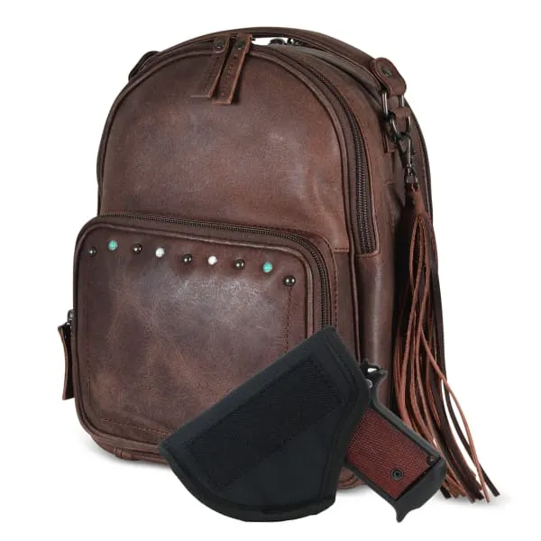 Sawyer Lockable Leather Backpack