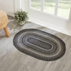 Sawyer Mill Black White Jute Rug Oval 24x36