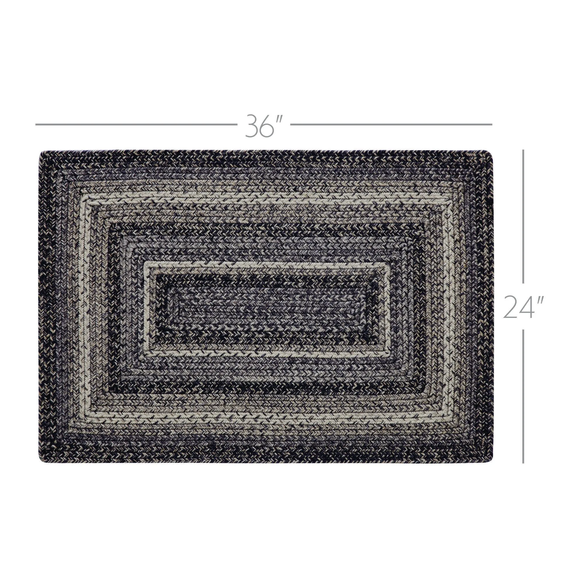 Sawyer Mill Black White Jute Rug Rect 24x36