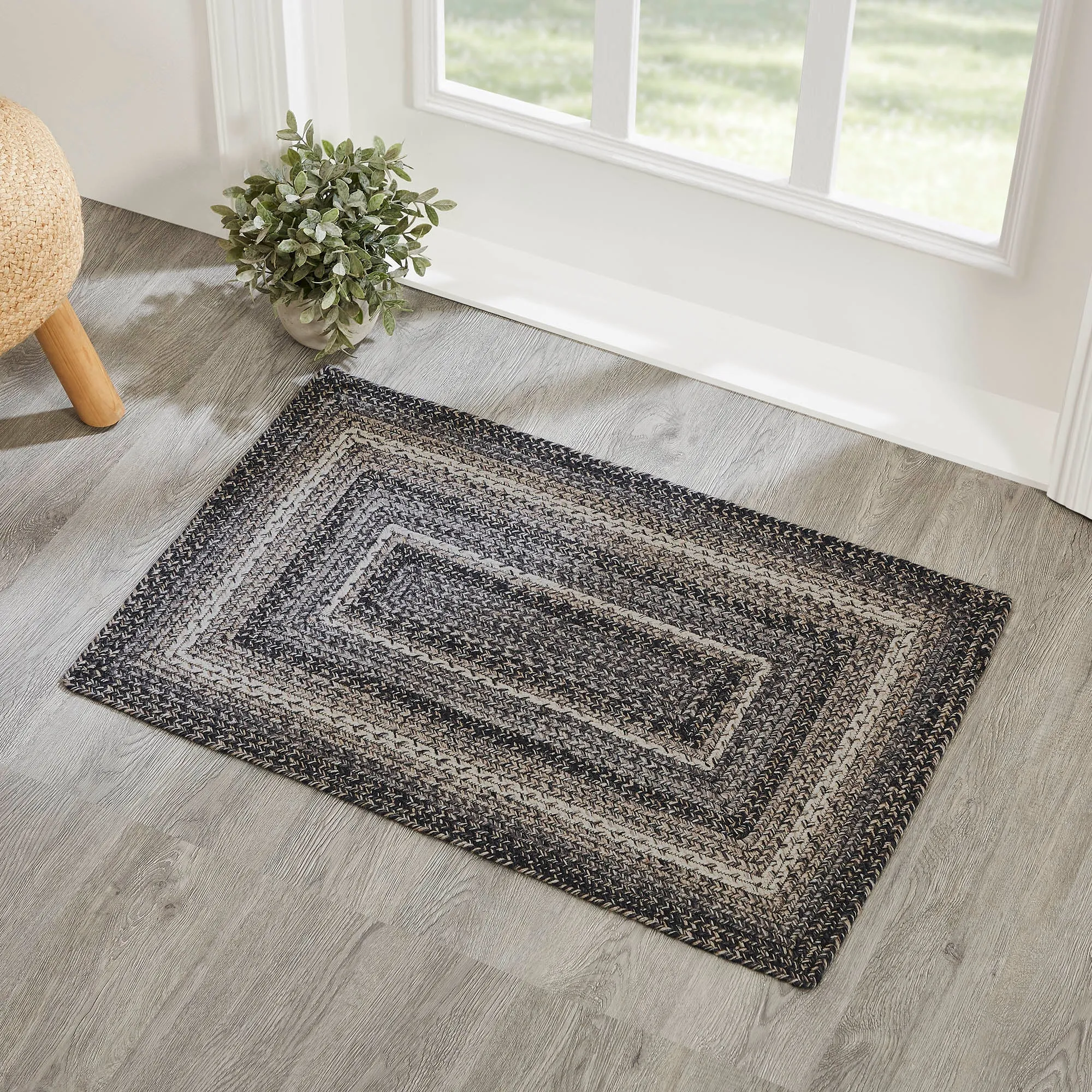 Sawyer Mill Black White Jute Rug Rect 24x36