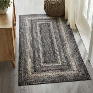 Sawyer Mill Black White Jute Rug Rect w/ Pad 36x72